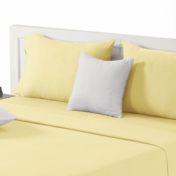 Bamboo Sheets 6 piece set Queen Lt Yellow - Picture 1 of 4